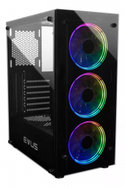 Gabinete Gamer EVUS EV-G16 ATX Vidro Temperado com 3 FANS