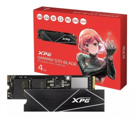 M.2 ADATA XPG GAMMIX S70 BLADE 4TB 2280 PCIe Gen4x4 NVMe 1.4 Leitura 7400MB/s Gravao 5500MB/s