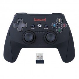 Controle Redragon HARROW Wireless PC/PS3 Preto Fosco/Vermelho G808 V2