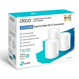 Roteador TP-Link  Wi-Fi Mesh Deco X60 Whole-Home AX5400 - 3 Unidades