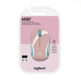 Mouse Logitech Mini Wireless M187 Rosa