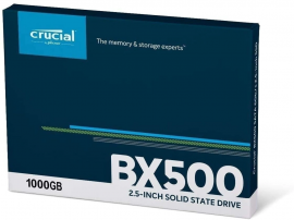 SSD Crucial BX500 1TB SATA Leitura 540MB/s Gravao 500MB/s